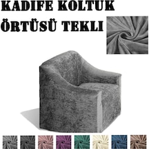 Kadife Koltuk ,kanepe,çekyat Örtüsü,koltuk Kılıfı Tekli Gri