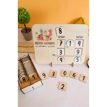 İlkokul Matematik + Eğitici Çıkarma İşlemi Ahşap Oyuncak Etkinlik Seti + Kolay Öğrenme Rakam Bultak