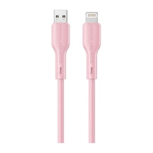 Ven-dens Vd-dc23l Usb-a To Lightning Şarj Ve Veri Kablosu, 2,4 A, 1 Metre, Esnek Tpe Kaplama, Pembe
