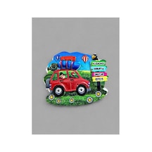 Kuşadası / Kadınlar Plajı / Davutlar / Efes Temalı Kabartmalı Polyester Magnet 7,5cm X 6cm