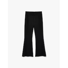 Koton Scuba Kumaş Slim Fit İspanyol Paça Tayt Siyah 6sak80022ek Siyah