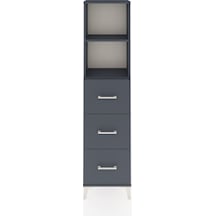 Arges Dolap 2 Raflı 3 Çekmeceli 44x30x182 Antrasit-antrasit Antrasit