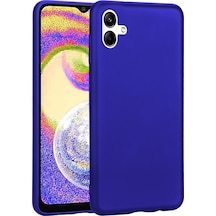 Noktaks - Galaxy Uyumlu A04 Uyumlu - Kılıf Mat Soft Premier Silikon Kapak - Saks Mavi - T25464 Saks Mavi