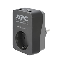 Apc By Schneider Electric PME1WU2B-GR Tekli Akım Korumalı Priz 2 USB Hızlı Şarj Çıkışlı Siyah