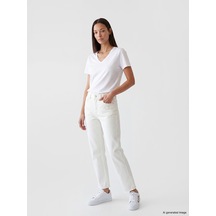 Lcw Modest Ekru Regular Fit Kadın Jean Pantolon