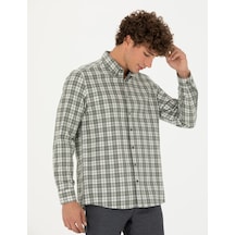 Pierre Cardin Erkek Haki Desenli Gömlek 50274599-vr027 Haki
