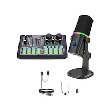 Ses Kartı Youtube Kick Podcast Ve Yayıncı, Ses Kartı, Dj Mikser, Taşınabilir Podcast Prodüksiyon Stüdyosu, Canlı Yayın, Kayıt, Oyun İçin Kondenser Ses Kartlı Mikrofon Mikseri P16-kd8