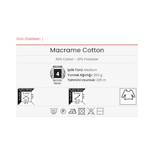 Macrame Cotton %80 Pamuk %20 Polyester 250 G 225 M Makrome İpi-770-1 Adet