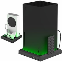 Xbox Serisi Xs İçin Şarj Soğutma Fanı Tabanı Rgb Renkli Işık Şarj Braketi