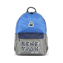 Benetton Mavi/gri Unisex Okul Sırt Çantası Ben03845
