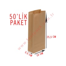 50 Adet 10Cmlik Kraft Poşet