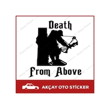 Death From Above Avcı Sticker Oto Sticker Araba Sticker