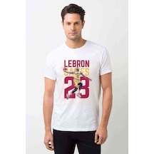 Lebron James Baskılı Beyaz Erkek Tshirt