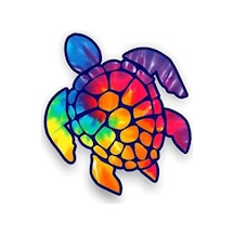 Sevimli Deniz Kaplumbağası Sticker Yapıştırma 10Cm Model1