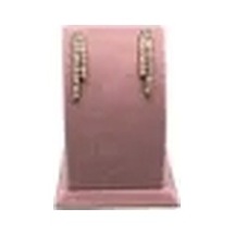 Süet Kumaş Pembe Renk Ayaklı 9/7 Cm Küpe Sergileme Dekoru Çok Renkli