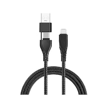 Ally 2in1 Usb Lightning To Pd Kablosu+usb Kablo- 5775 Siyah