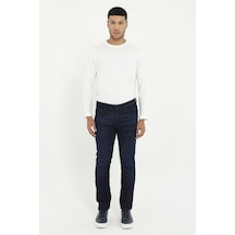 Erkek Slim Fit Lacivert Jean-19312