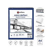 Gürpaş Eskiz Defteri A4 40 Yaprak Spiralli