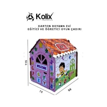 Kolix Büyük Boy Xxl Karton Boyama Evi Eğitici Ve Öğretici Oyun Evi Oyun Çadırı