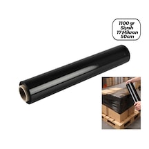 6 Adet Brüt:1100gr Net Streç :600gr Siyah Koli - Palet Streç Film 17 Mikron 50cm 50001