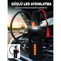 Dijital Lastik Şişirme Kompresörü Akü Takviye Powerbank Led Aydınlatmalı Acil Durum Cihazı - Lisinya