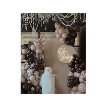 Krom Çikolata Kahve Retro Pink Blush Ve Kahverengi Balon Zinciri 100 Adet Mix