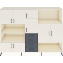 Hyperion Dolap 10 Raflı 4 Çekmeceli 8 Kapaklı 220x44x163 Aytaşı-a Aytaşı-aytaşı/antrasit