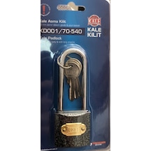 Kale Asma Kilit Gri Uzun Kanca 30 Mm