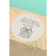 Bu Paket Mutluluk İçerir Sticker 3x3cm St2302 Çok Renkli