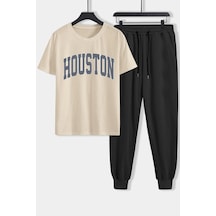Uyguntarz Unisex Houston 2'li Eşofman Takımı Bej
