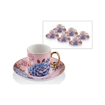 Lamedore Floral Pınk 6 Lı Kahve Fincan Takımı