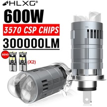 H4-sol Direksiyon-h4 Led Projektör Mini Lens Çift Yansıtıcı Cam Otomatik H4 Led Far Ampul Kiti Dönüşüm Yüksek Iş