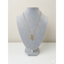 Serenay Kolye Minimal Geometrik Taş Detaylı Gold Renk Çelik Kolye altın Serenay Kolye Minimal Geometrik Taş Detaylı Gold Renk Çelik Kolye altın