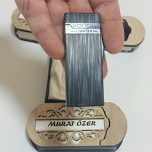 Çakmak Kişiye Özel İsim Yazılı Ve Mdf Tasarım Kutulu 29 Siyah