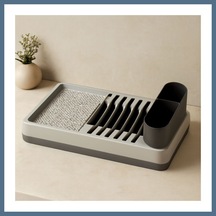 Buradabulabilirsin Tezgah Üstü Bulaşıklık 26x42x12 Cm - Gri Tabaklık & Kaşıklık Bbz