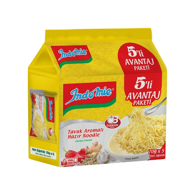 İndomie Tavuk Aromalı Hazır Noodle 70 Gr 5 Adet-135