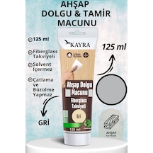 Gri Renk Ahşap Tamir Macunu 125 Ml Mobilya Masa Dolap Sehpa Çizik Çatlak Giderici Parke Çatlak Dolgusu Parke Çizik Tamiri Lamine Parke Ve Ahşap Yüzeyler İçin Onarıcı Macun Tahta Tamirat Macunu Gri