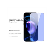 Baseus Crystal İphone 15 Full Koruma Anti Mavi Işık Tempered Cam Ekran Koruyucu 2 Adet Set- 5775 Mh-hs8220-1801