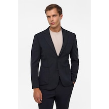 Süvari Siyah Slim Fit Düz 6 Drop Spor Takım Elbise