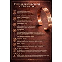 Dualı Bakır Bileklik Hz. Muhammed Mührü Ayetel Kürsi Yazılı Manevi Koruma Ve Bereket Bilekliği Diğer