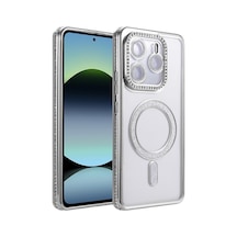 Redmi Note 14 4g Joke Simli Magneticsafe Kılıf - Gümüş Bz8683140895648
