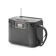 Büro Ev Ofis Kamp Keyfi İçin Siyah Taşınır Tws Usb Tf Aux Solar Kamp Bluetooth Fm Radyo Hoparlör