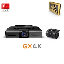 Fınevu Gx4k Ultra Hd 2ch Wi-fi Türkçe 2kameralı Araç Kamerası