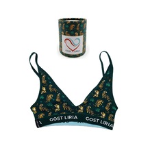 Gost Liria - Tiger Desenli Kadın Bralet Yeşil