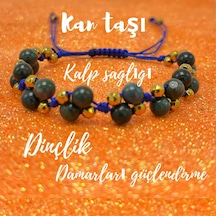 Yıldız Doğal Taş 6mm Ipli Kantaşı Ayarlanabilir Ölçü Doğal Taş Bileklik Yeşil