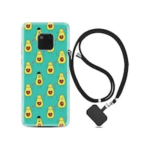 Huawei Mate 20 Pro Kılıf Boyun Askılı Oynayan Avokadolar 1770 Siyah