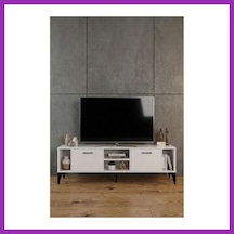 Bezos Linya Tv Sehpası Suntalam Beyaz 160x35 Cm Bty