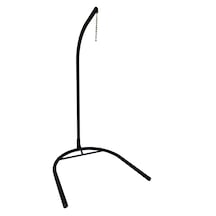 Salıncak Askı Demiri Bahçe Rattan Örgü Armut Salıncak Demiri + Askı Zincir Siyah