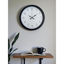 Pure Time Black 40 Cm Metal Duvar Saati Siyah