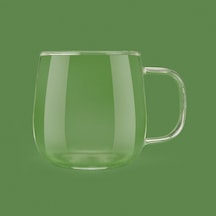 Delii Glassware Borosilikat Cam Kupa - Şeffaf - 490 Ml Renkli